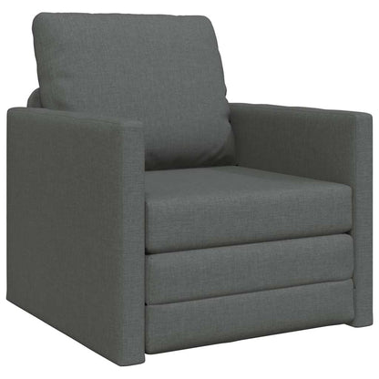 vidaXL Canapé-lit 60 cm Gris foncé Tissu