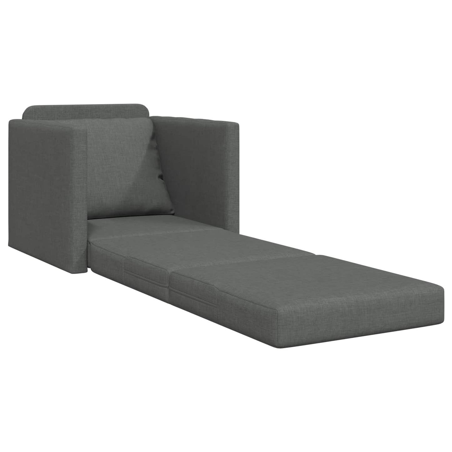 vidaXL Canapé-lit 60 cm Gris foncé Tissu