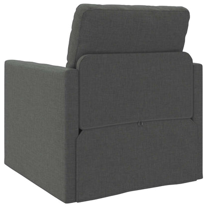 vidaXL Canapé-lit 60 cm Gris foncé Tissu
