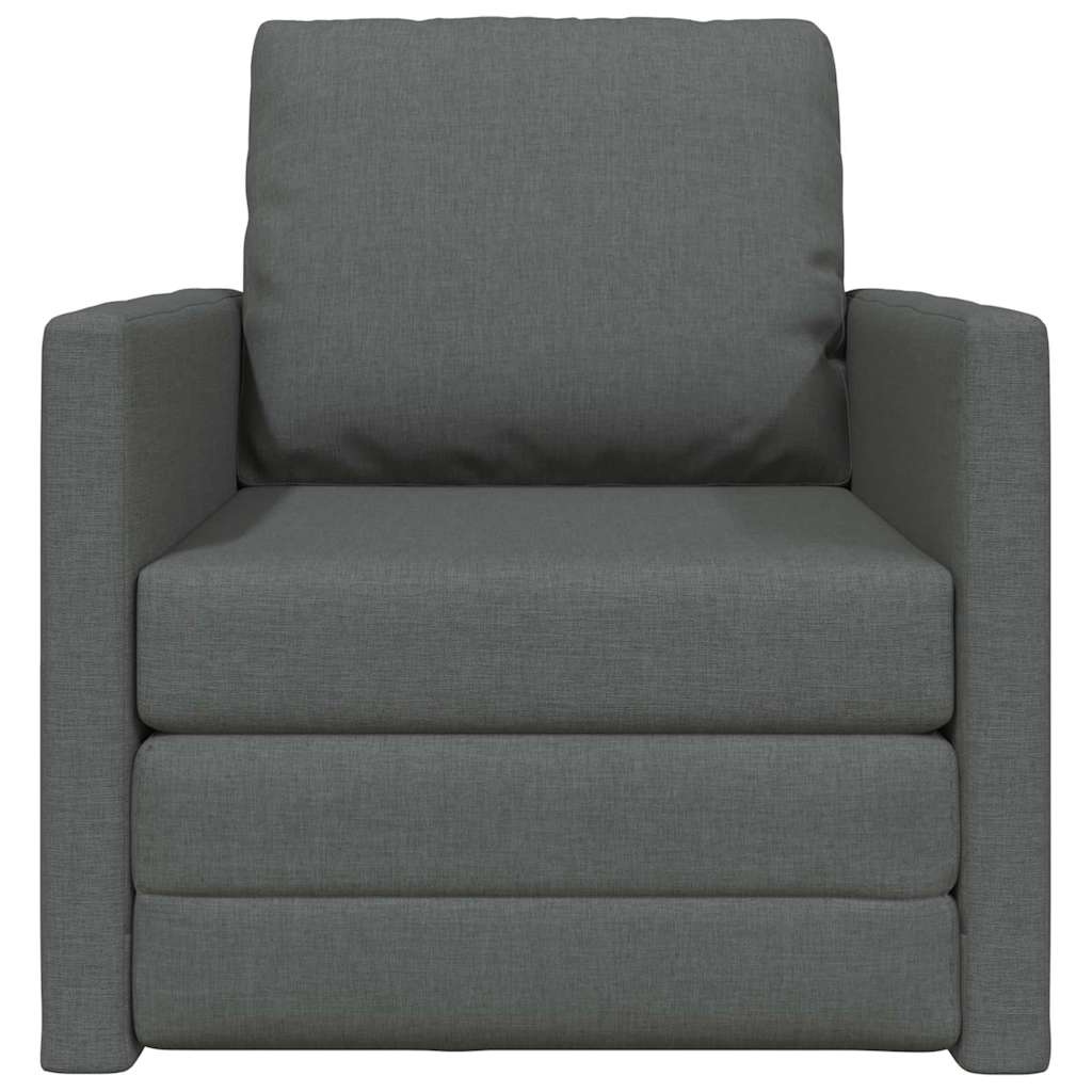 vidaXL Canapé-lit 60 cm Gris foncé Tissu