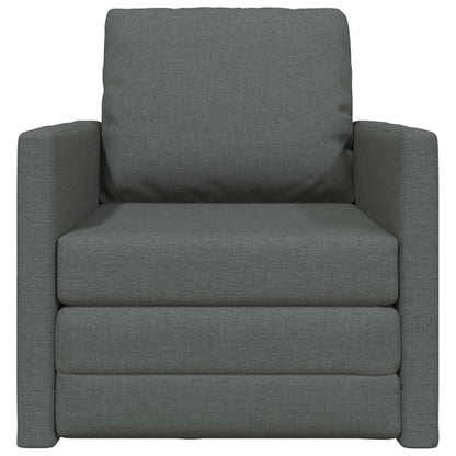 vidaXL Canapé-lit 60 cm Gris foncé Tissu