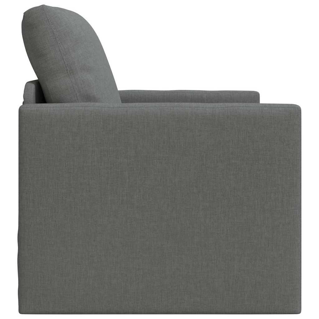 vidaXL Canapé-lit 60 cm Gris foncé Tissu