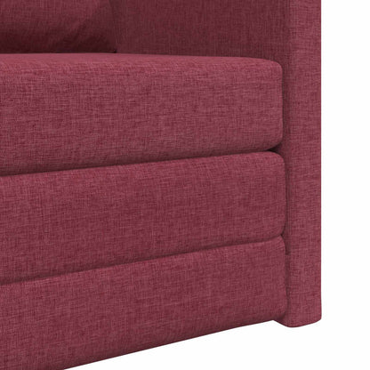 vidaXL Canapé-lit 60 cm Rouge bordeaux Tissu
