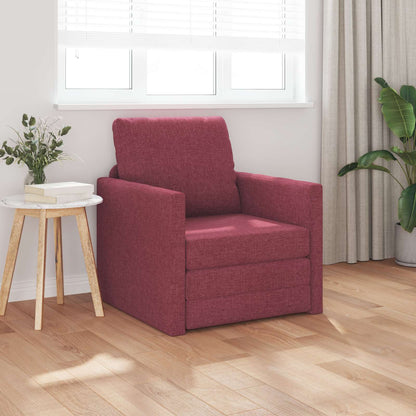 vidaXL Canapé-lit 60 cm Rouge bordeaux Tissu