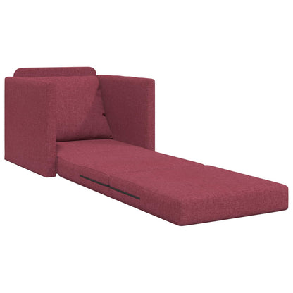 vidaXL Canapé-lit 60 cm Rouge bordeaux Tissu