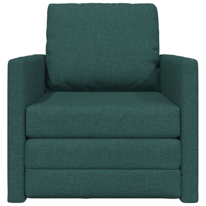 vidaXL Canapé-lit 60 cm Vert foncé Tissu