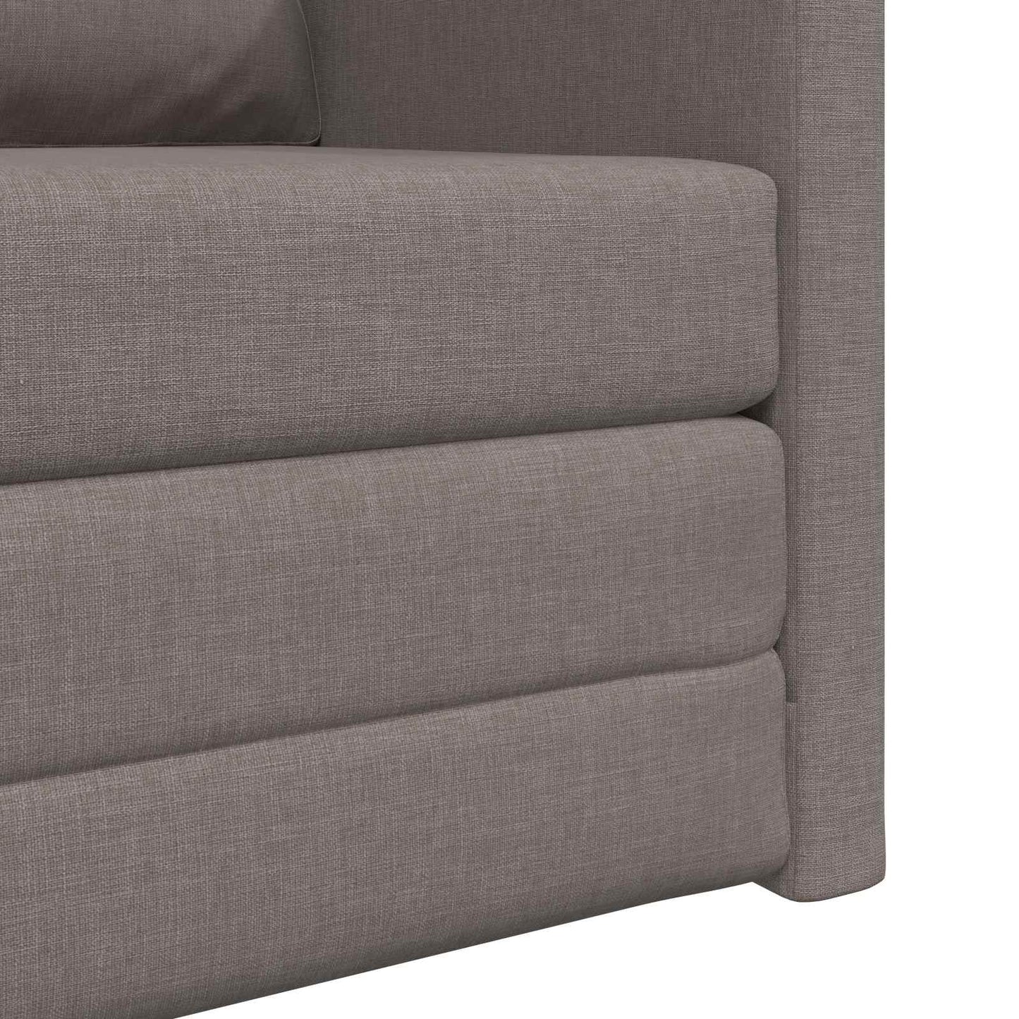 vidaXL Canapé-lit 60 cm taupe en tissu