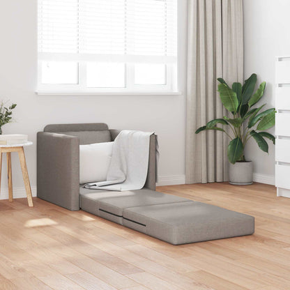 vidaXL Canapé-lit 60 cm taupe en tissu