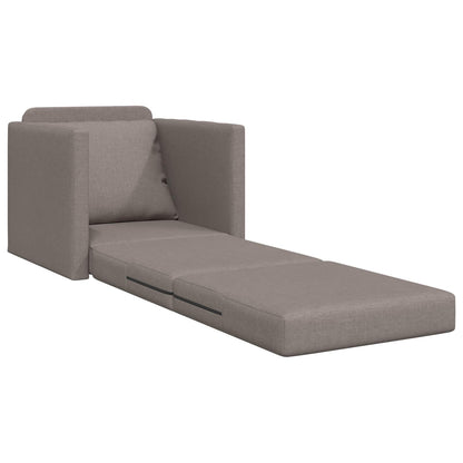 vidaXL Canapé-lit 60 cm taupe en tissu