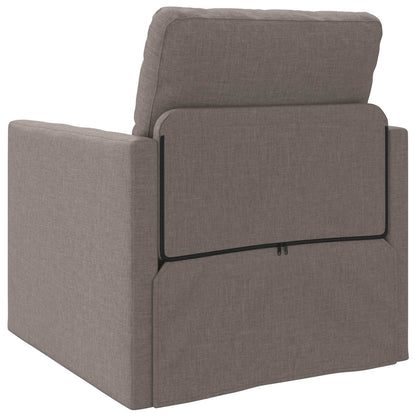 vidaXL Canapé-lit 60 cm taupe en tissu