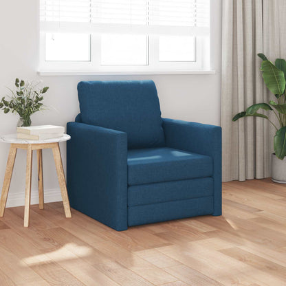 vidaXL Canapé-lit 60 cm Bleu Tissu
