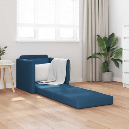vidaXL Canapé-lit 60 cm Bleu Tissu