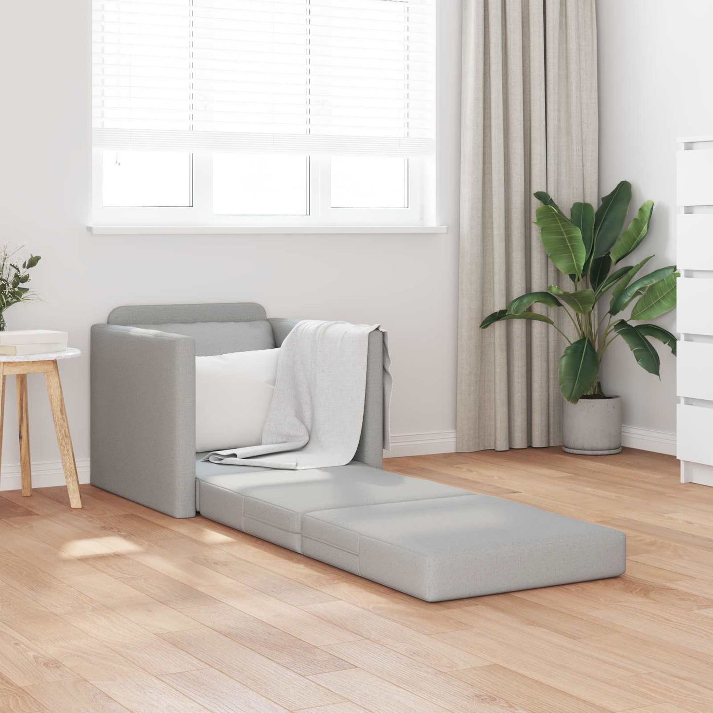 vidaXL Canapé-lit 60 cm Gris nuage Tissu