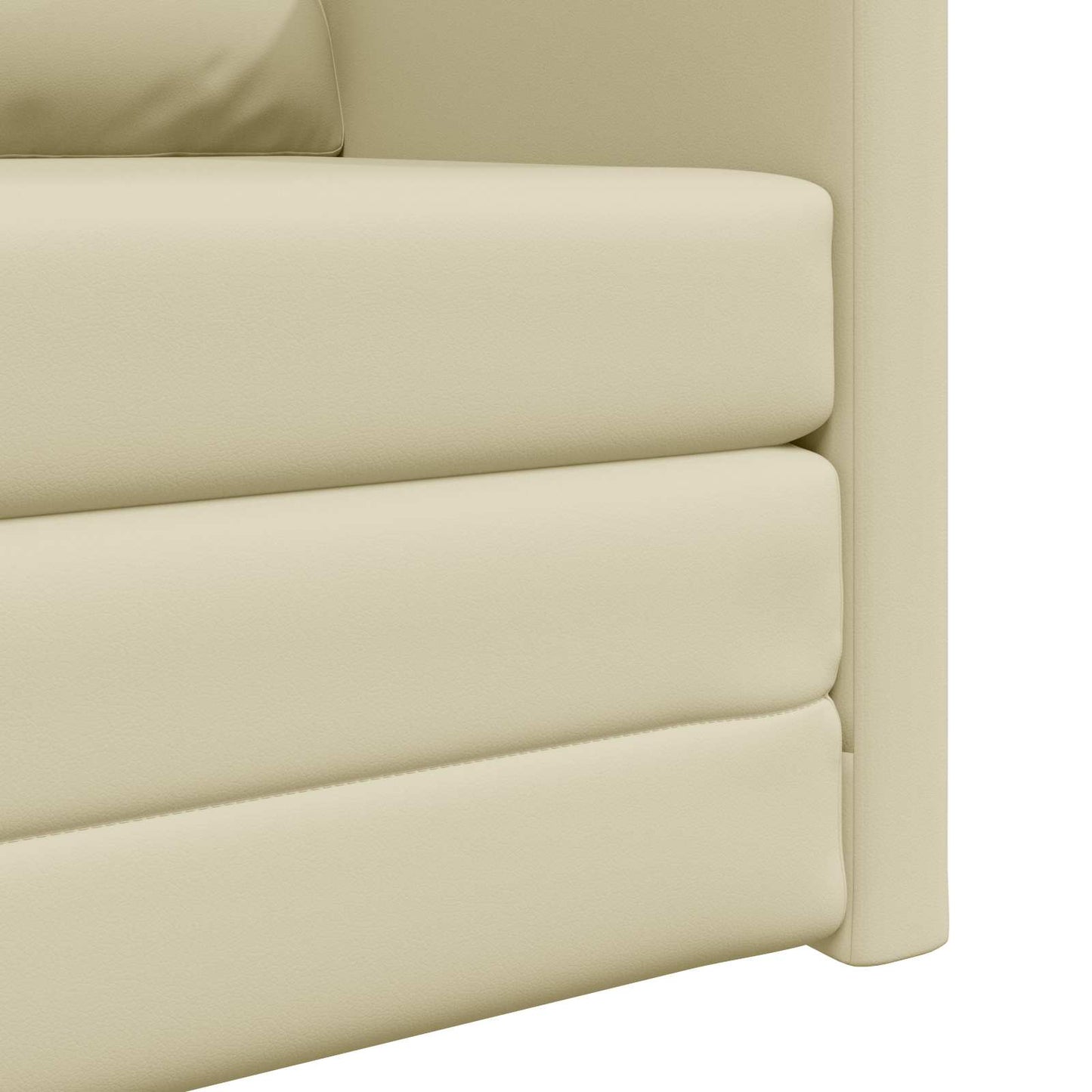 vidaXL Canapé-lit 60 cm Crème Similicuir
