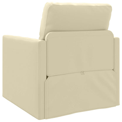 vidaXL Canapé-lit 60 cm Crème Similicuir