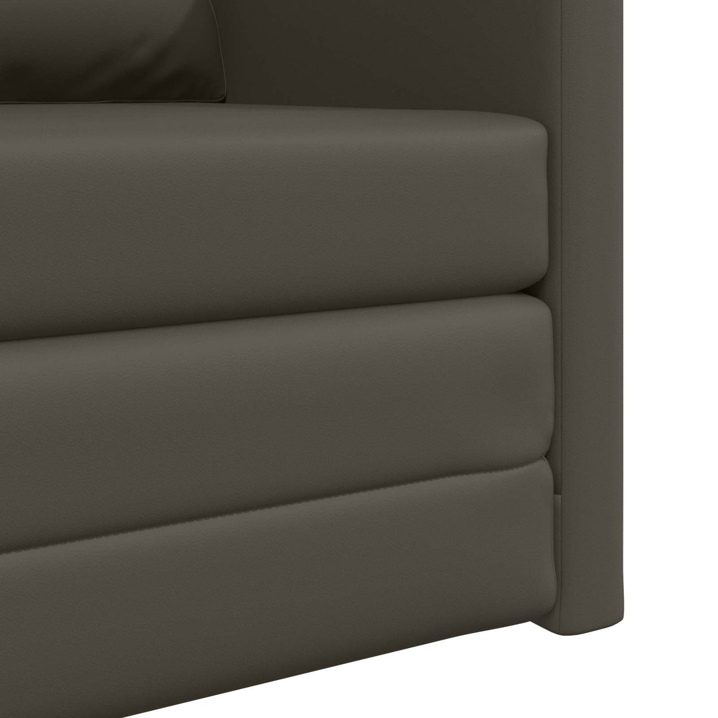 vidaXL Canapé-lit 60 cm Gris Similicuir