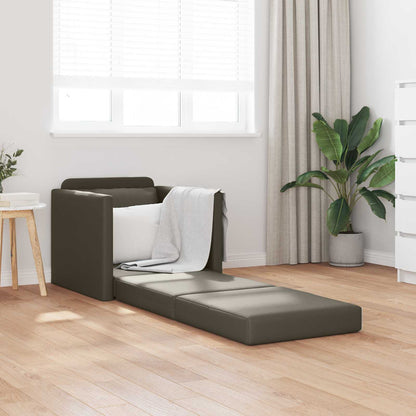 vidaXL Canapé-lit 60 cm Gris Similicuir