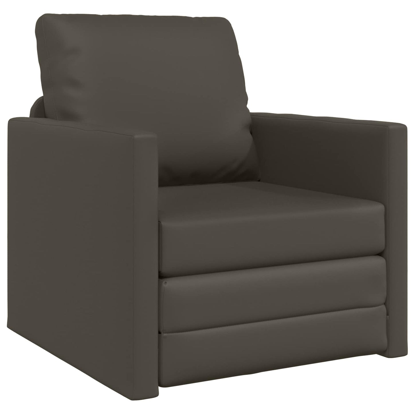 vidaXL Canapé-lit 60 cm Gris Similicuir