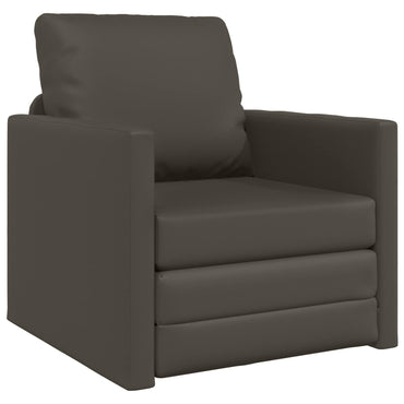 vidaXL Canapé-lit 60 cm Gris Similicuir