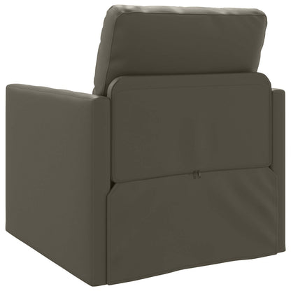 vidaXL Canapé-lit 60 cm Gris Similicuir
