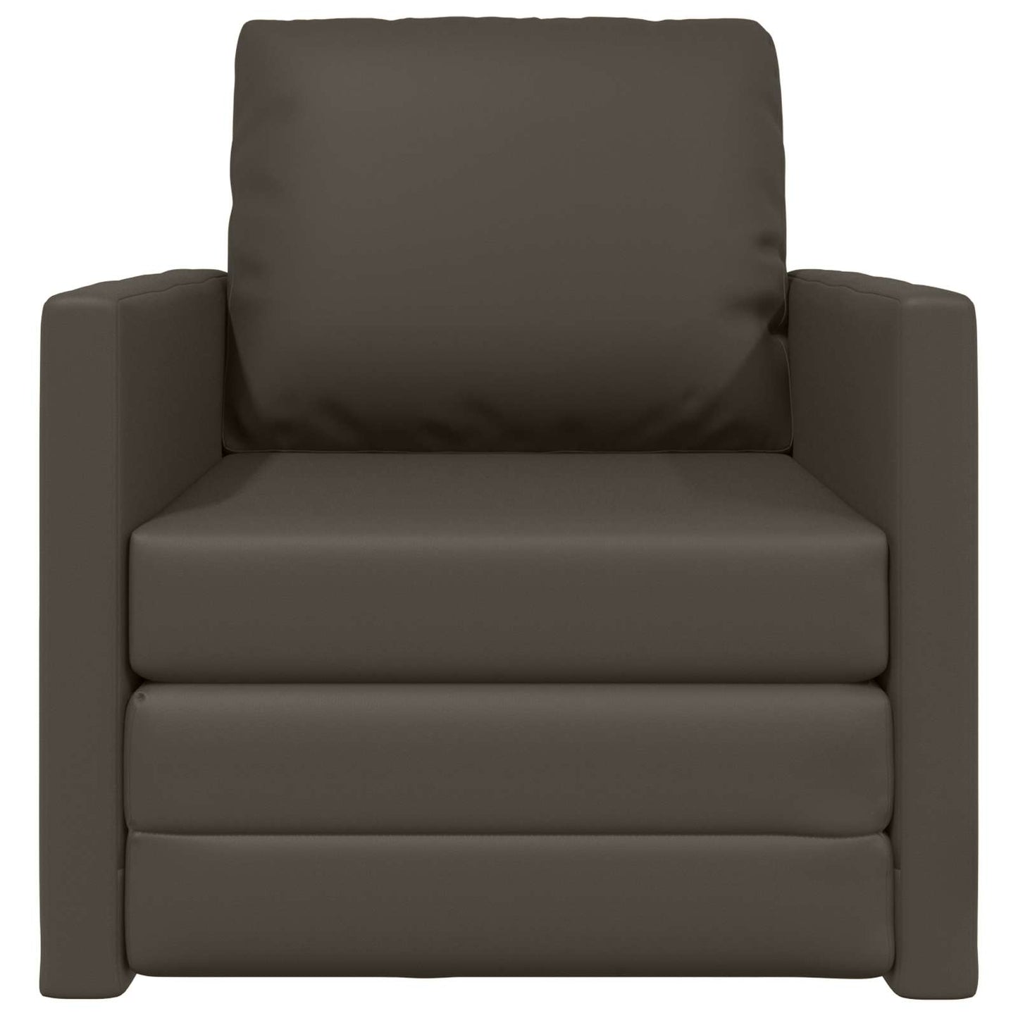 vidaXL Canapé-lit 60 cm Gris Similicuir