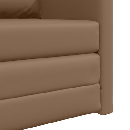 vidaXL Canapé-lit 60 cm cappuccino en similicuir