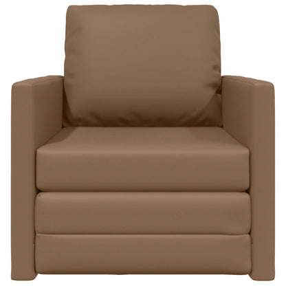 vidaXL Canapé-lit 60 cm cappuccino en similicuir