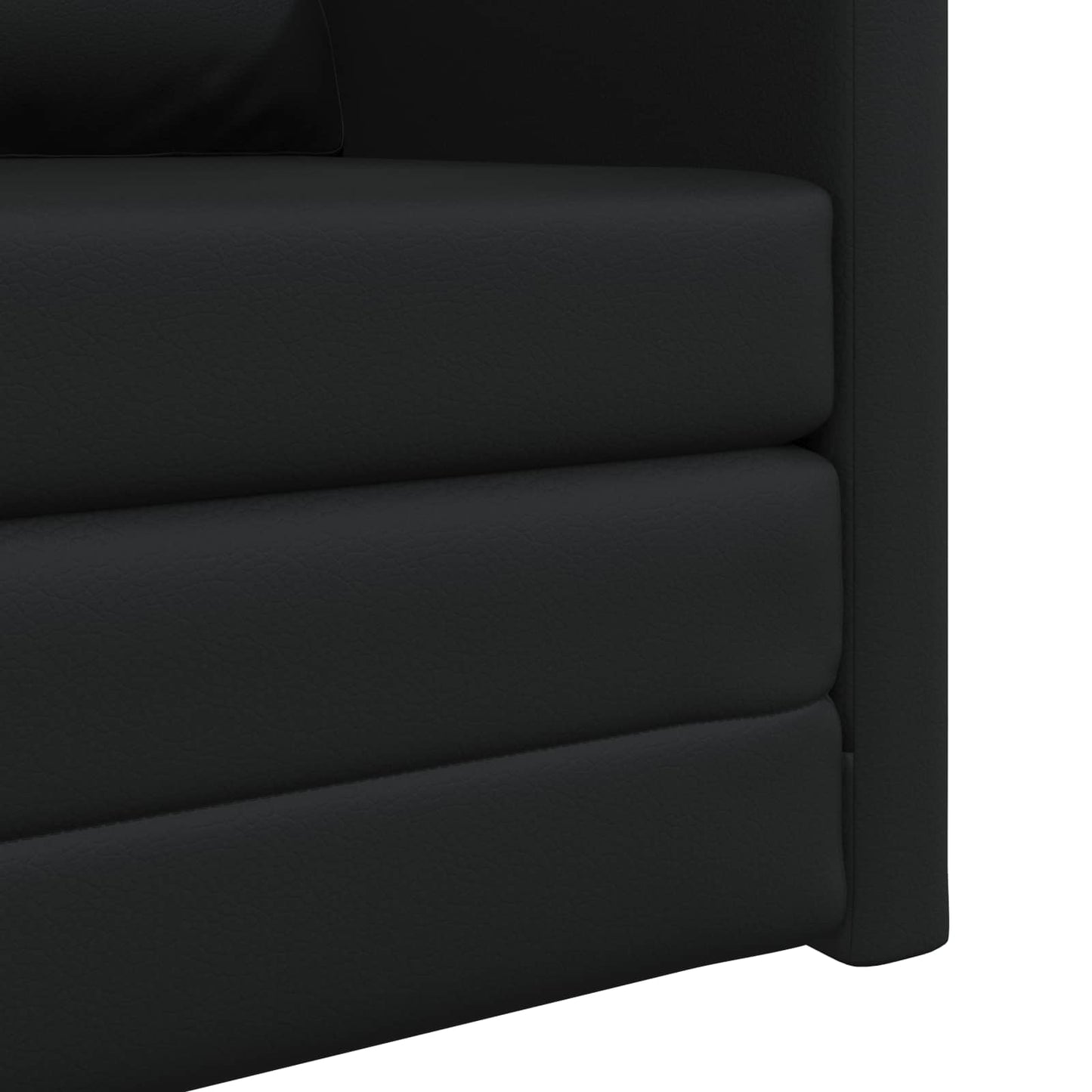 vidaXL Canapé-lit 60 cm noir similicuir