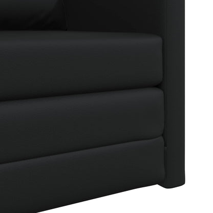 vidaXL Canapé-lit 60 cm noir similicuir