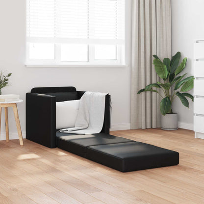 vidaXL Canapé-lit 60 cm noir similicuir