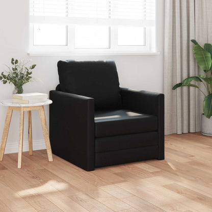 vidaXL Canapé-lit 60 cm noir similicuir