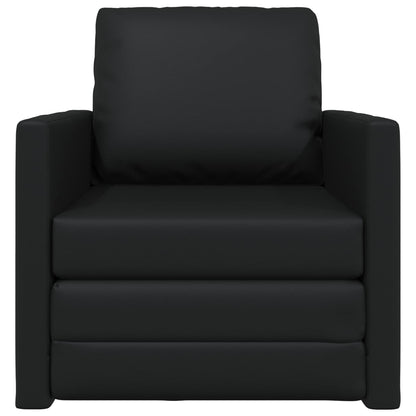 vidaXL Canapé-lit 60 cm noir similicuir