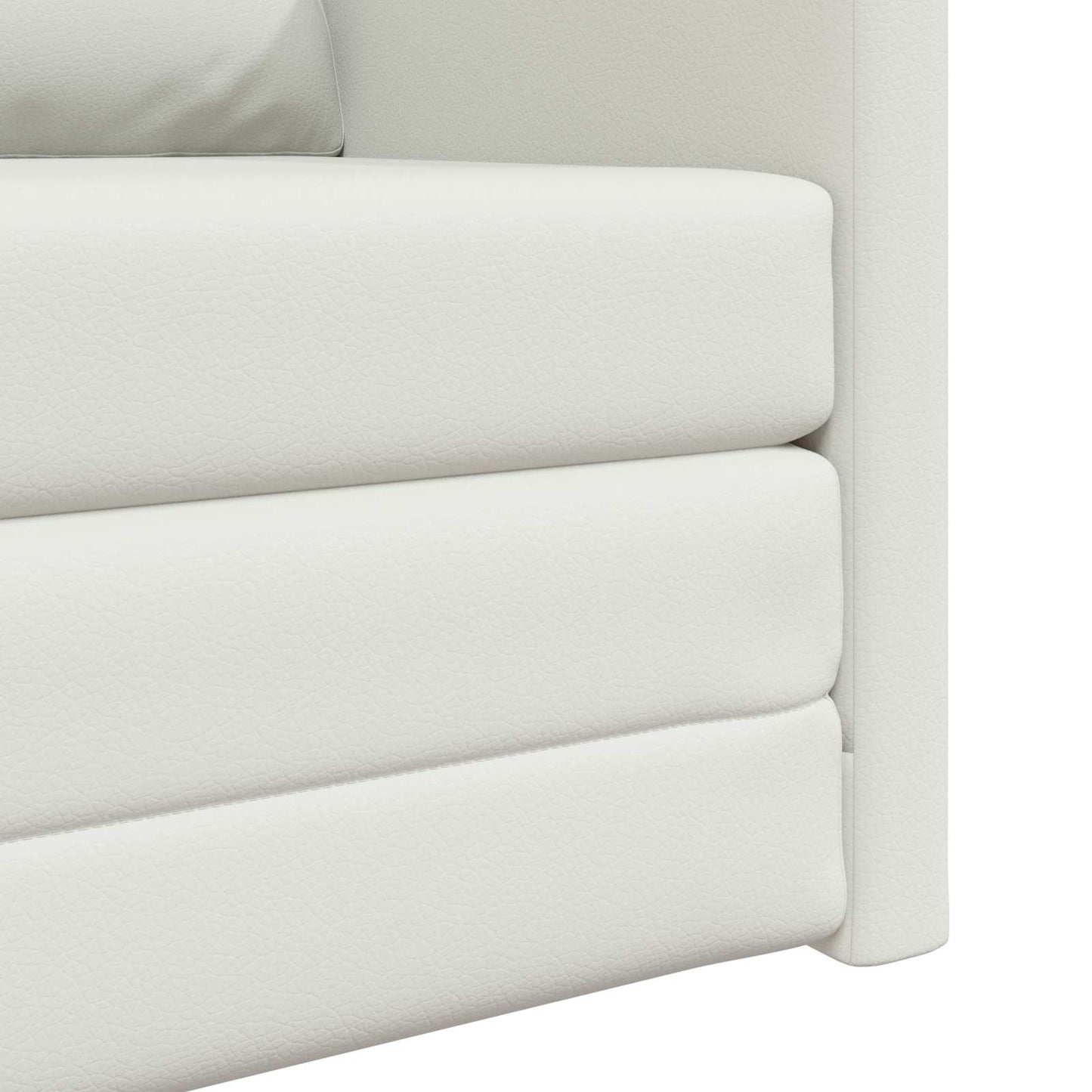 vidaXL Canapé-lit 60cm Blanc Similicuir