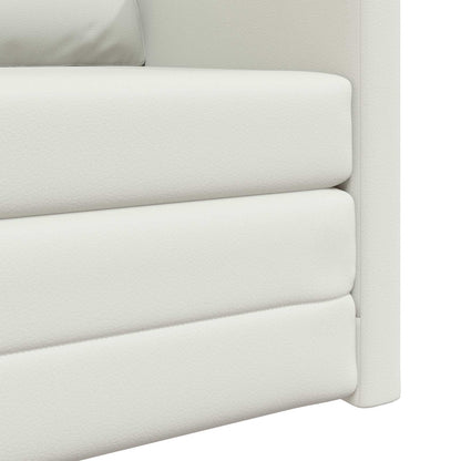 vidaXL Canapé-lit 60cm Blanc Similicuir