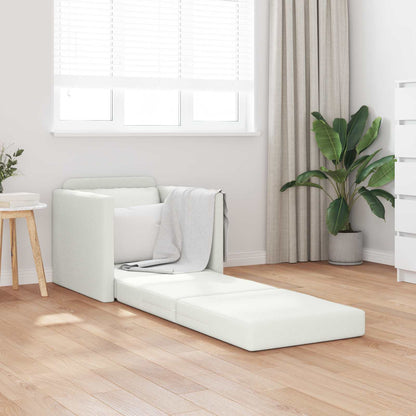 vidaXL Canapé-lit 60cm Blanc Similicuir