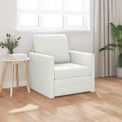 vidaXL Canapé-lit 60cm Blanc Similicuir