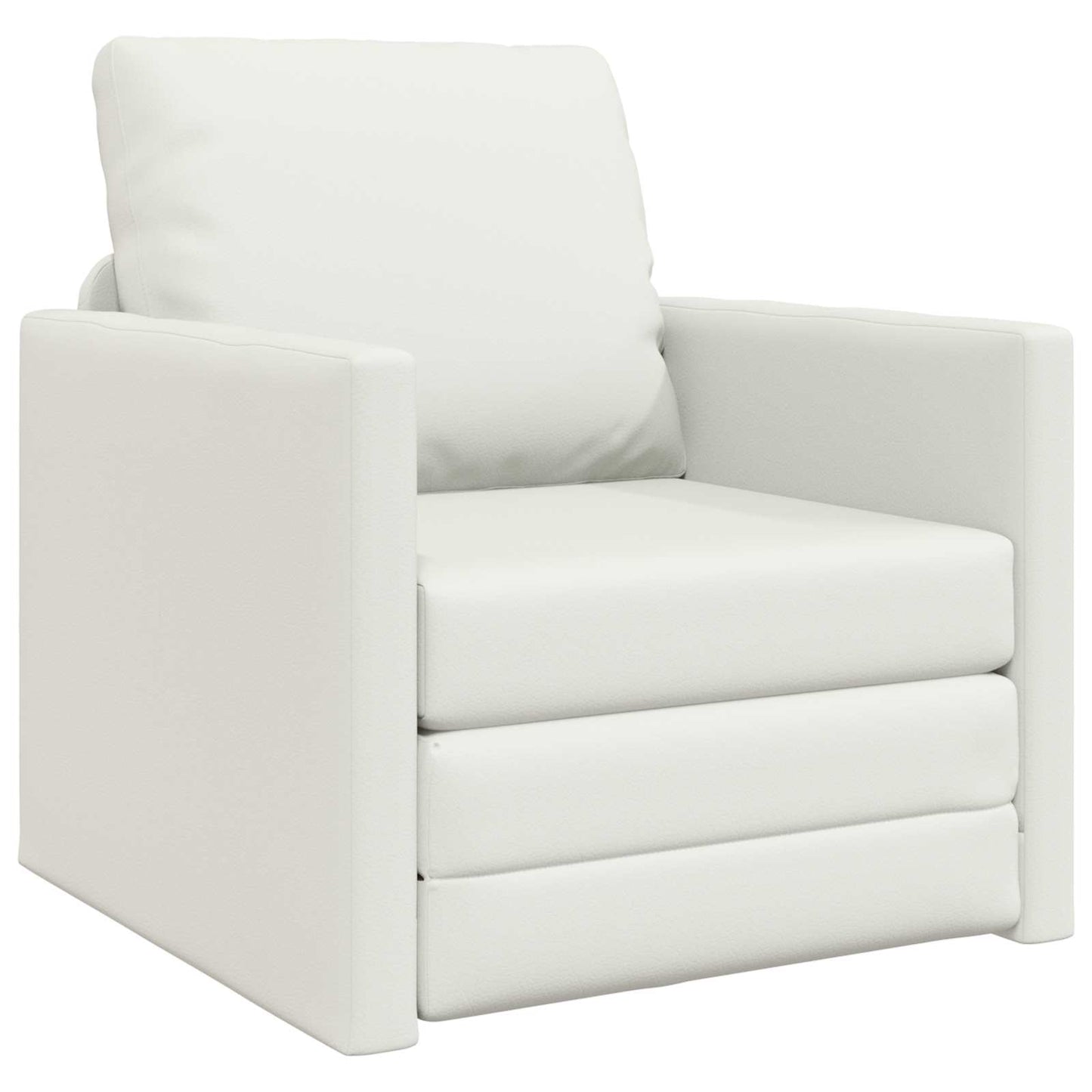 vidaXL Canapé-lit 60cm Blanc Similicuir