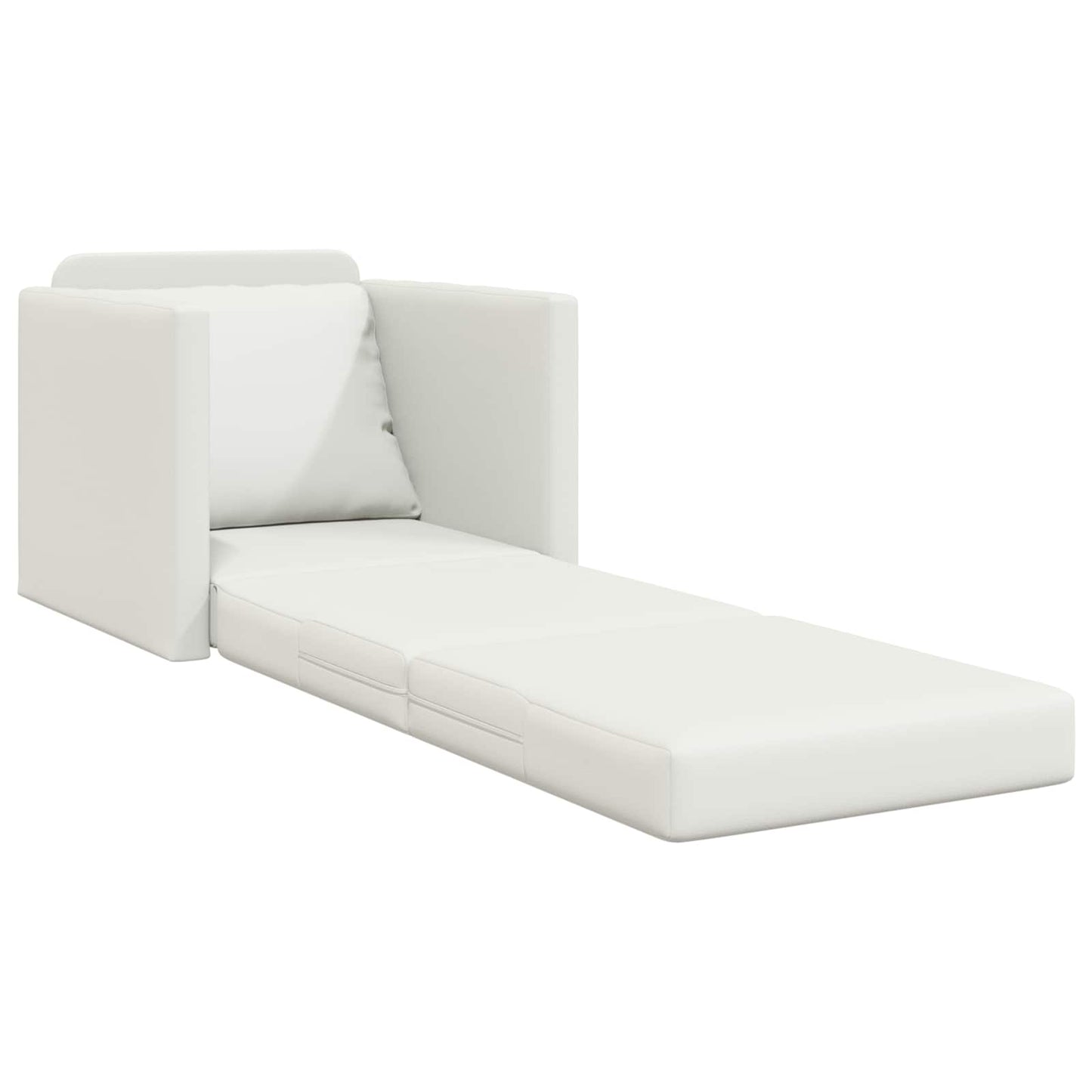 vidaXL Canapé-lit 60cm Blanc Similicuir