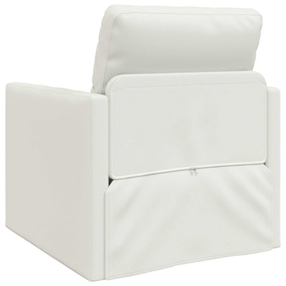 vidaXL Canapé-lit 60cm Blanc Similicuir