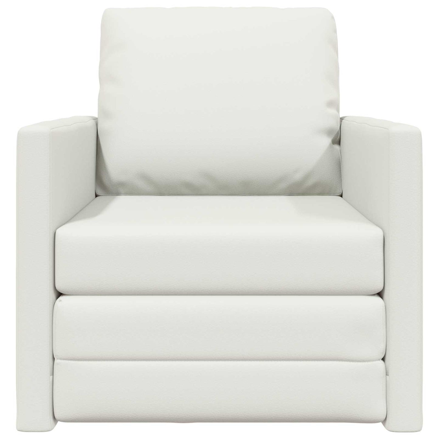 vidaXL Canapé-lit 60cm Blanc Similicuir