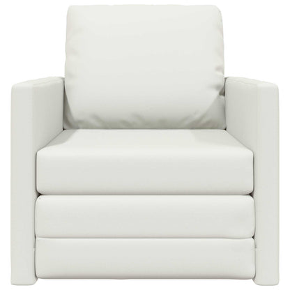 vidaXL Canapé-lit 60cm Blanc Similicuir
