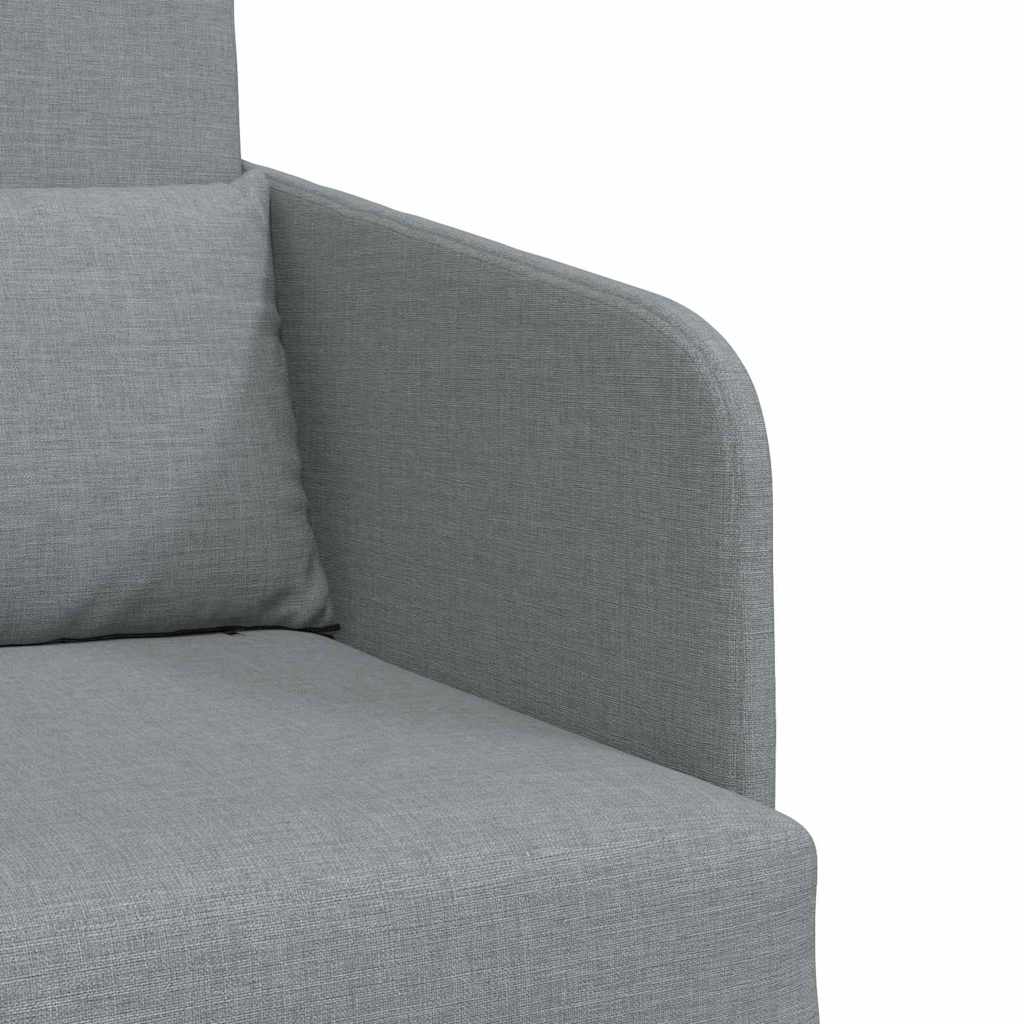 vidaXL Canapé-lit 60 cm Gris clair Tissu