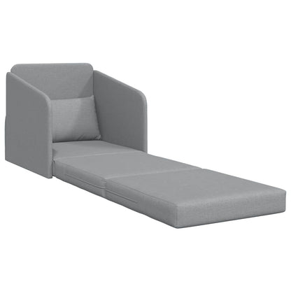 vidaXL Canapé-lit 60 cm Gris clair Tissu