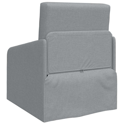 vidaXL Canapé-lit 60 cm Gris clair Tissu