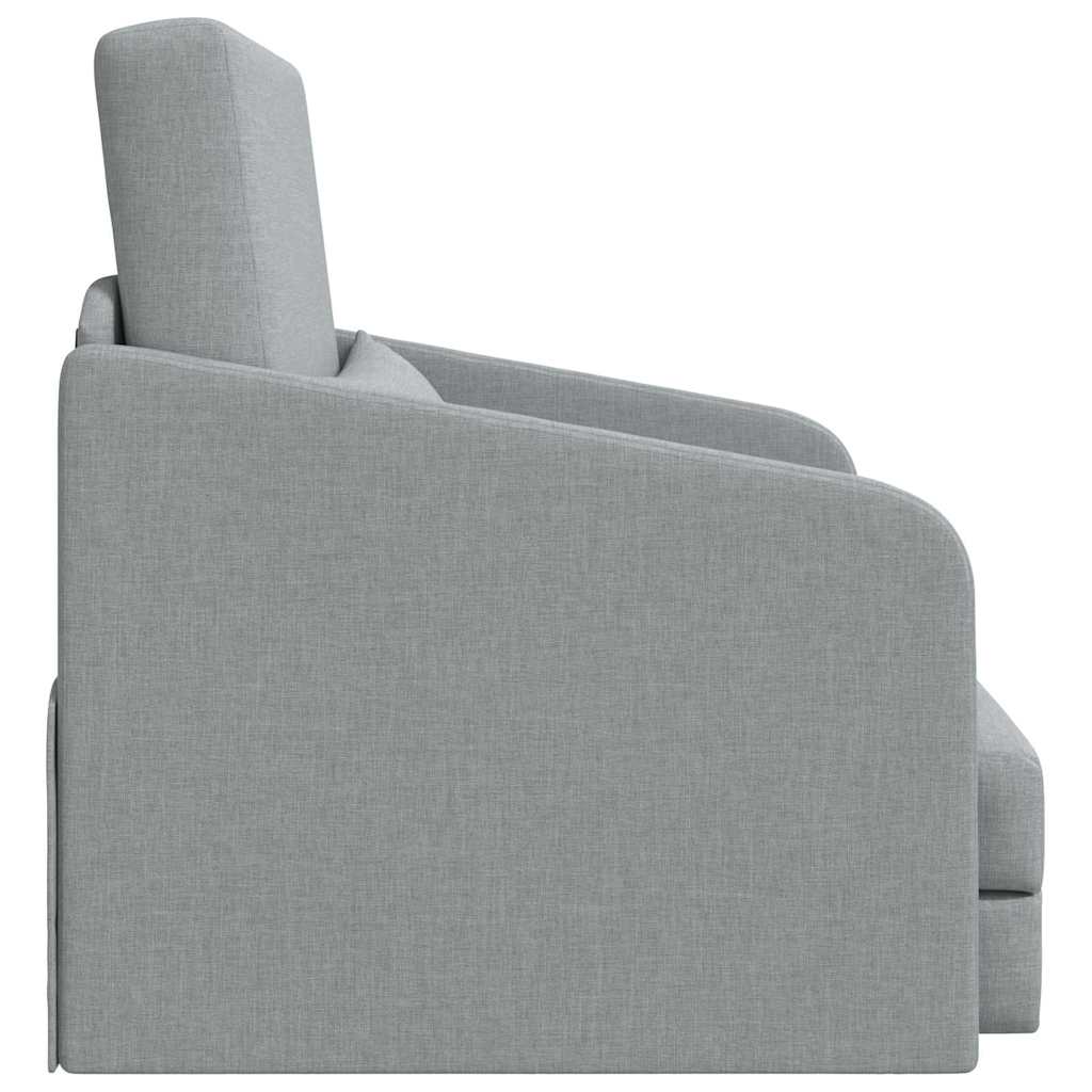 vidaXL Canapé-lit 60 cm Gris clair Tissu