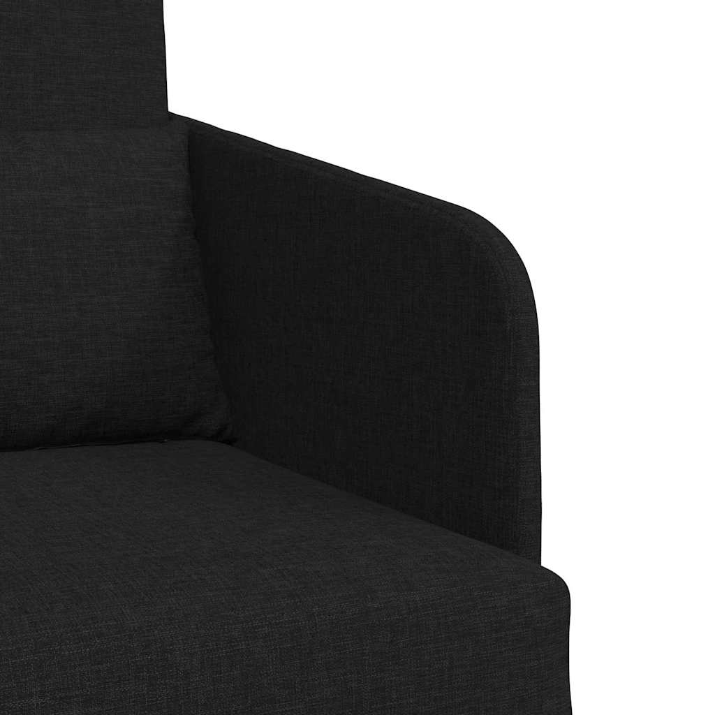 Schlafsofa 60cm Schwarz Stoff
