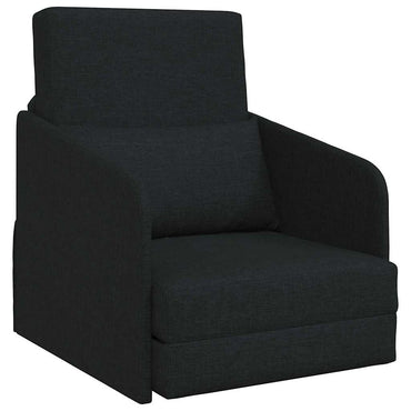 vidaXL Schlafsofa 60cm Schwarz Stoff