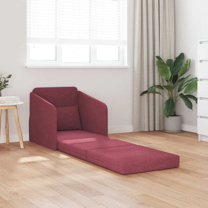 vidaXL Schlafsofa 60cm Weinrot Stoff