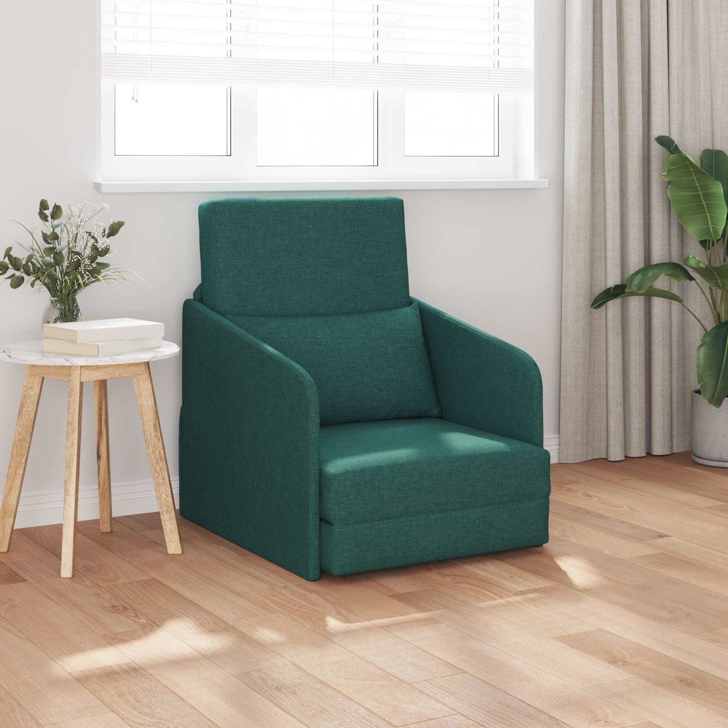 vidaXL Schlafsofa 60cm Dunkelgrün Stoff