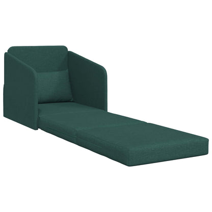 vidaXL Schlafsofa 60cm Dunkelgrün Stoff